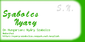 szabolcs nyary business card